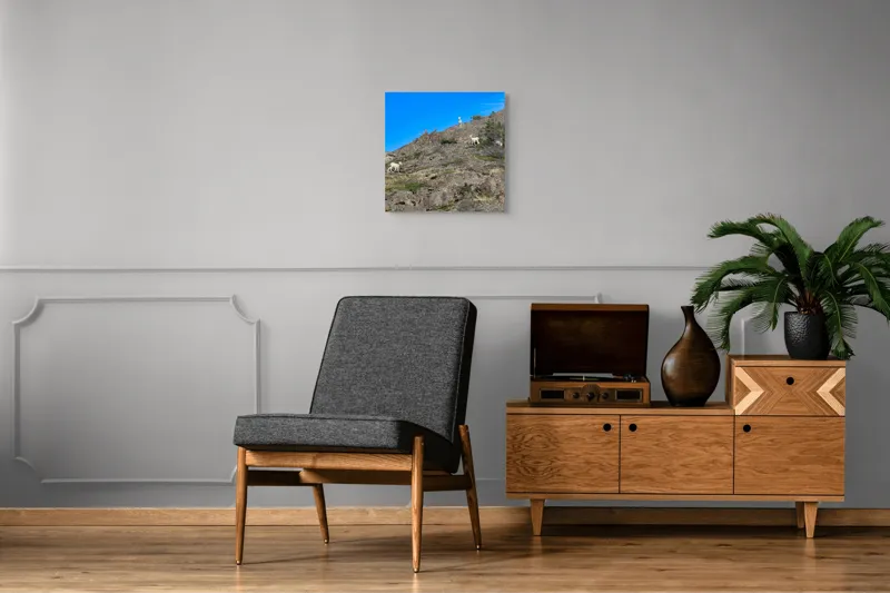 Tablou Canvas Capre pe Stâncile Muntelui - Natură și Libertate, 50 x 50 cm – poza 6