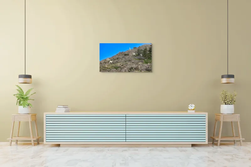 Tablou Canvas Capre pe Stâncile Muntelui - Natură și Libertate, 90 x 50 cm – poza 5