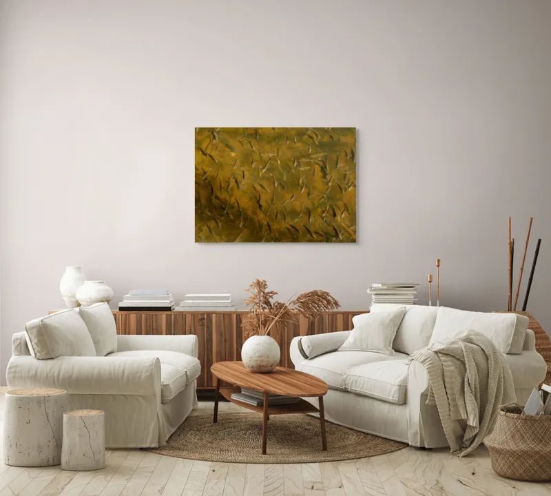 Tablou Canvas, "Înotul tăcut al mulțimii subacvatice", Peștișori, Apă, Mișcare, Natură, Subacvatic, Curiozitate, Armonie, Viață, Adâncuri, Explorare, 100 x 70 cm – poza 3