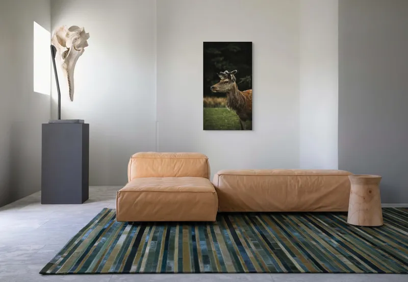 Tablou Canvas, "Cerbul în lumina pădurii misterioase", 50 x 90 cm – poza 5