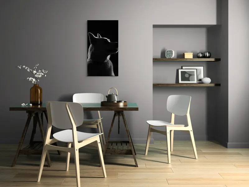 Tablou Canvas, "Siluetă canină în lumină misterioasă", 50 x 90 cm – poza 4