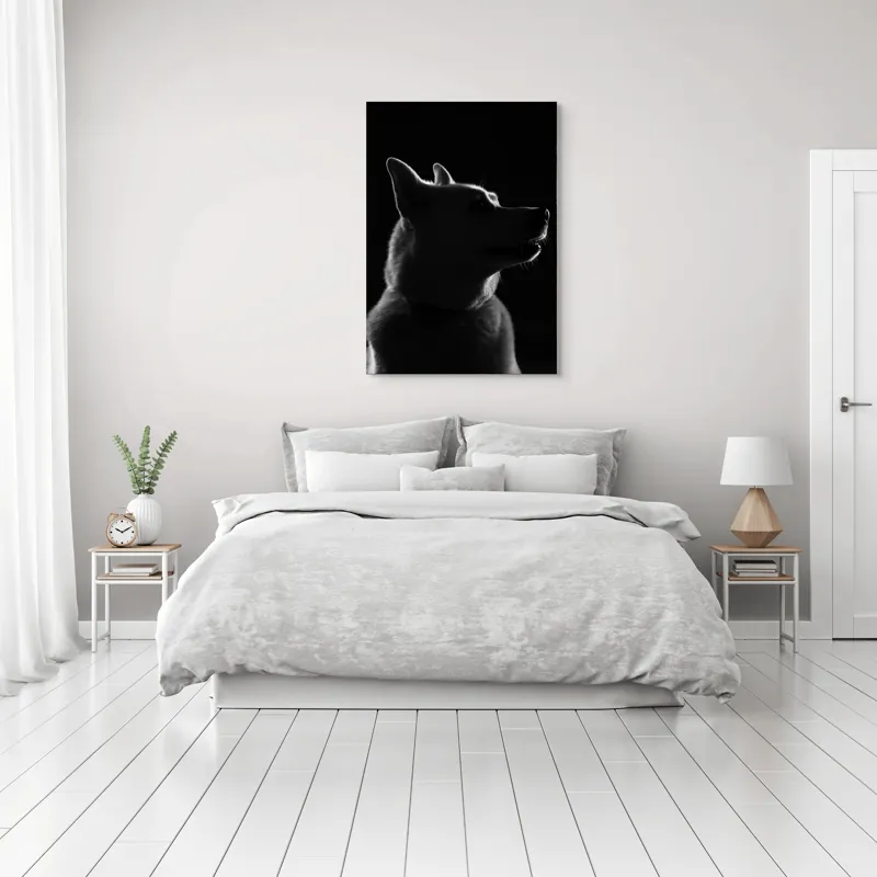 Tablou Canvas, "Siluetă canină în lumină misterioasă", 70 x 100 cm – poza 3