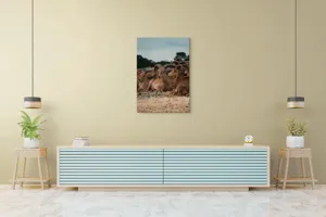 Tablou Canvas, "Capre sălbatice odihnindu-se în peisaj", 70 x 100 cm – poza 5