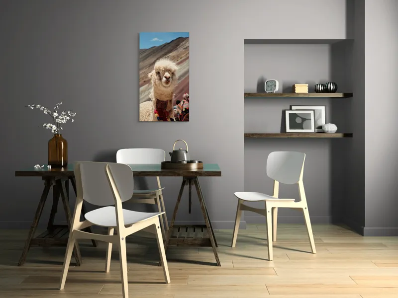 Tablou Canvas, "Alpaca la munte colorat inalt", 50 x 90 cm – poza 4