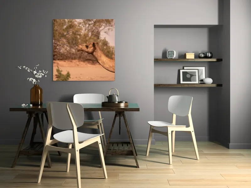 Tablou Canvas, "Cămila în deșertul arid al-amiezii", 100 x 100 cm – poza 6