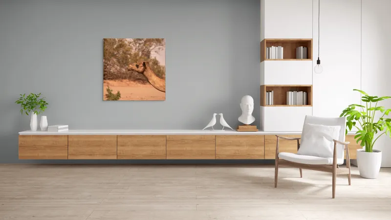 Tablou Canvas, "Cămila în deșertul arid al-amiezii", 100 x 100 cm – poza 8