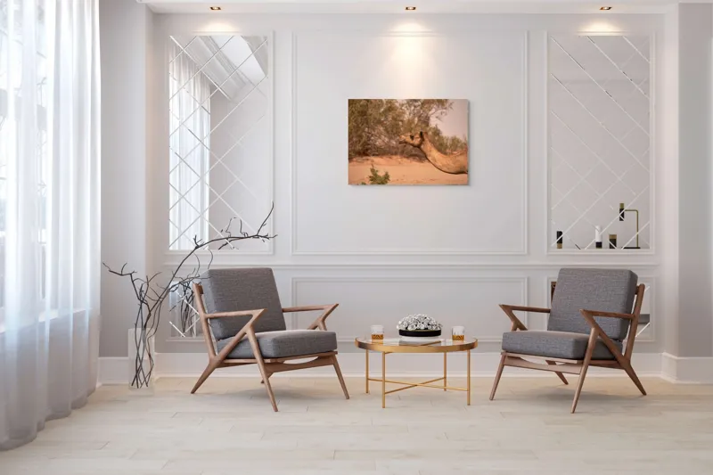 Tablou Canvas, "Cămila în deșertul arid al-amiezii", 100 x 70 cm – poza 5