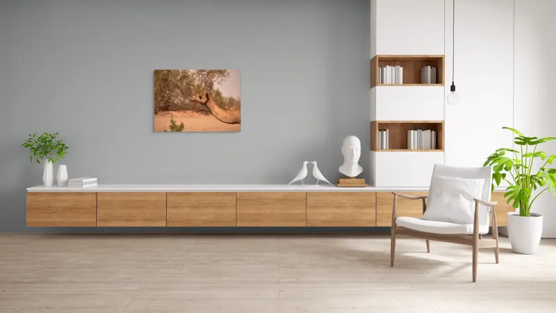 Tablou Canvas, "Cămila în deșertul arid al-amiezii", 100 x 70 cm – poza 6