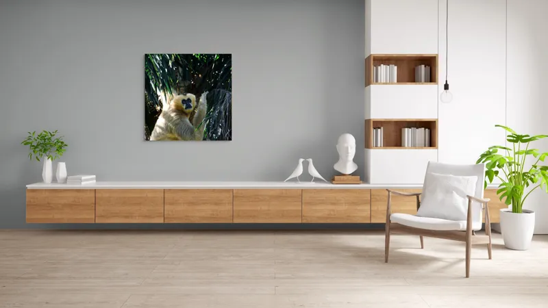 Tablou Canvas, "Maimuța gânditoare sub razele soarelui", 100 x 100 cm – poza 8