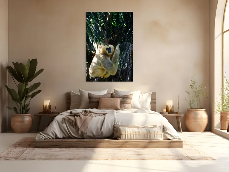 Tablou Canvas, "Maimuța gânditoare sub razele soarelui", 100 x 150 cm – poza 3