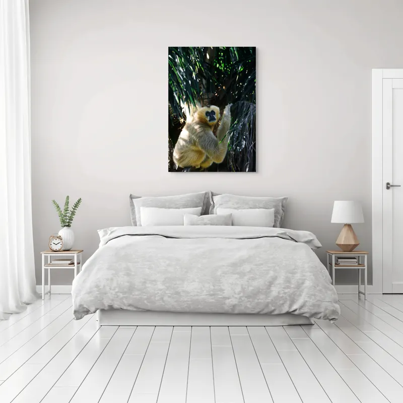Tablou Canvas, "Maimuța gânditoare sub razele soarelui", 70 x 100 cm – poza 3