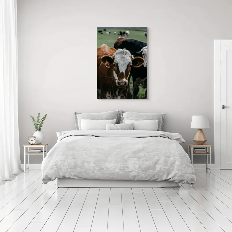 Tablou Canvas, "Curiozitatea unei vaci maro", 70 x 100 cm – poza 3