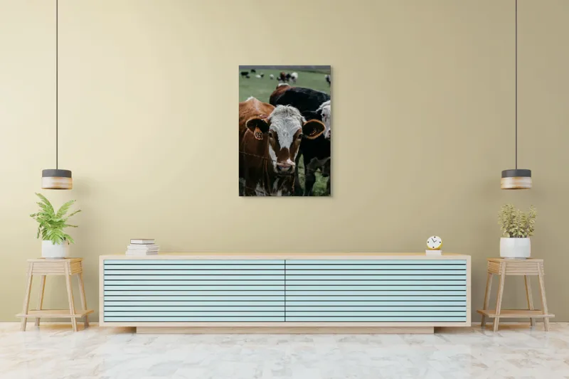 Tablou Canvas, "Curiozitatea unei vaci maro", 70 x 100 cm – poza 5