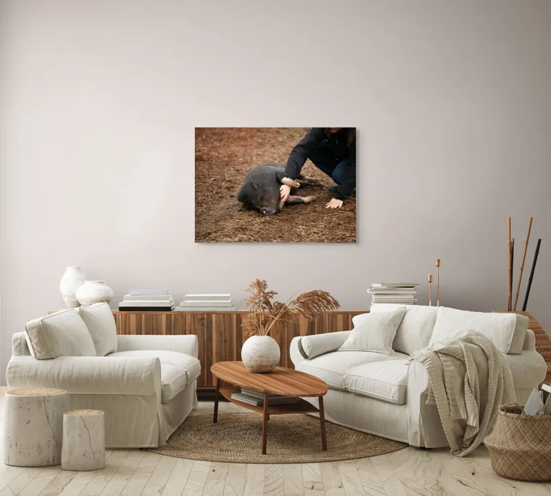 Tablou Canvas, Loialitate, Bucurie, Relaxare, Prietenie, Compatibilitate, Apreciere, Interacțiune, Natură, 100 x 70 cm – poza 3