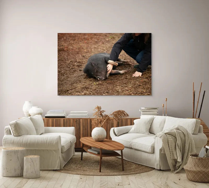 Tablou Canvas, Loialitate, Bucurie, Relaxare, Prietenie, Compatibilitate, Apreciere, Interacțiune, Natură, 150 x 100 cm – poza 3