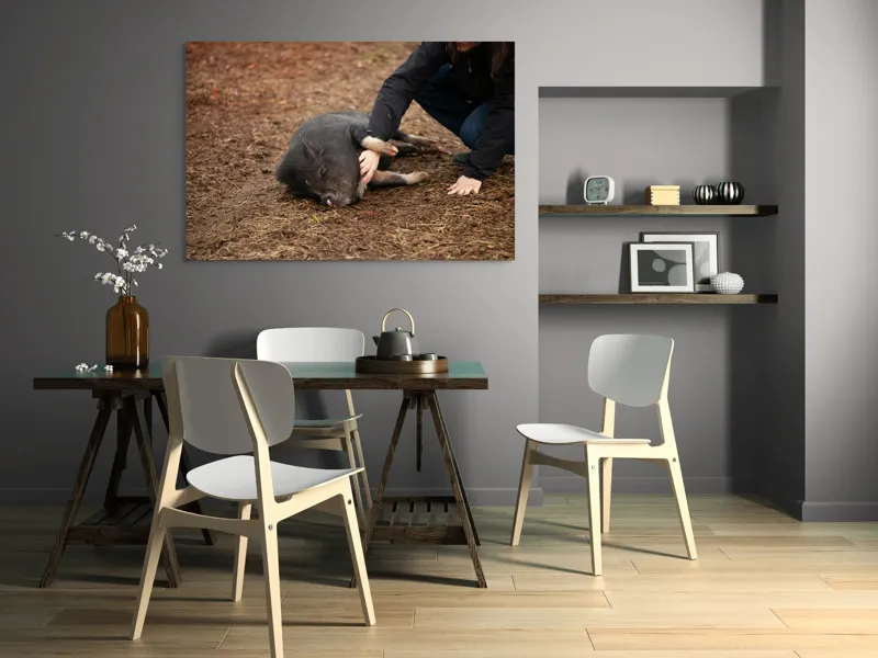 Tablou Canvas, Loialitate, Bucurie, Relaxare, Prietenie, Compatibilitate, Apreciere, Interacțiune, Natură, 150 x 100 cm – poza 5