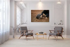 Tablou Canvas, Loialitate, Bucurie, Relaxare, Prietenie, Compatibilitate, Apreciere, Interacțiune, Natură, 150 x 100 cm – poza 7