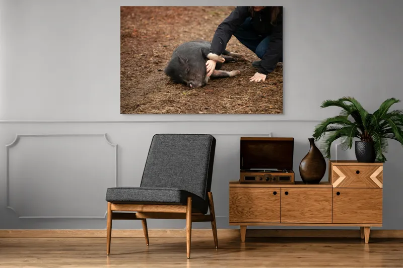 Tablou Canvas, Loialitate, Bucurie, Relaxare, Prietenie, Compatibilitate, Apreciere, Interacțiune, Natură, 150 x 100 cm – poza 8
