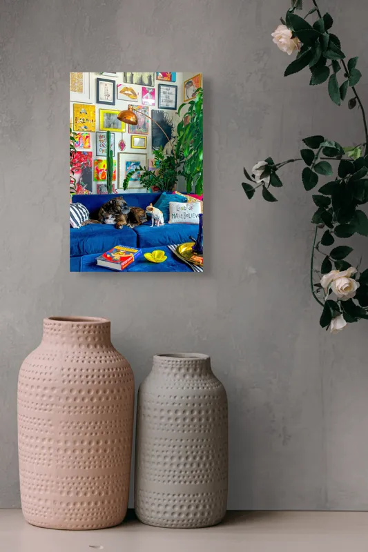 Tablou Canvas, "Refugiu colorat în lumea imaginară", Colorat, Armonios, Artistic, Viu, Nostalgic, Relaxant, Eclectic, Personalizat, Modern, Jucaus, 26 x 39 cm – poza 6