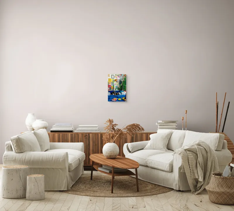 Tablou Canvas, "Refugiu colorat în lumea imaginară", Colorat, Armonios, Artistic, Viu, Nostalgic, Relaxant, Eclectic, Personalizat, Modern, Jucaus, 26 x 39 cm – poza 7
