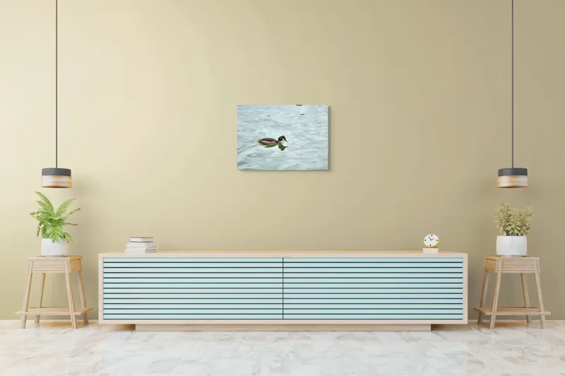 Tablou Canvas, "Grebe scufundător în luciul apei", 70 x 50 cm – poza 7