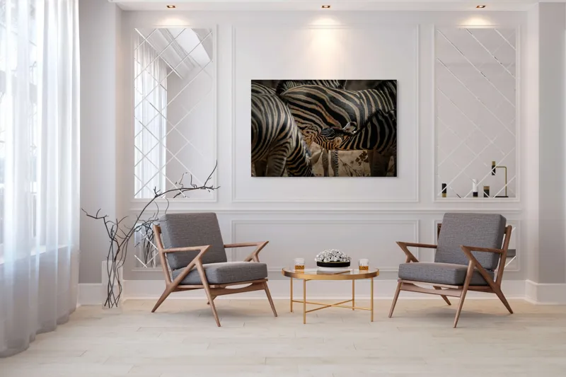 Tablou Canvas, "Zebre în armonie naturală", 150 x 100 cm – poza 7