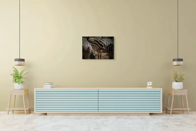 Tablou Canvas, "Zebre în armonie naturală", 70 x 50 cm – poza 7