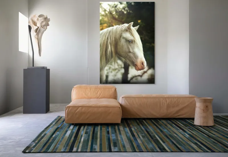 Tablou Canvas, "Calul alb din pădurea viselor", 100 x 150 cm – poza 7
