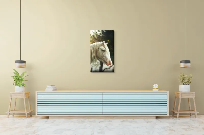 Tablou Canvas, "Calul alb din pădurea viselor", 50 x 90 cm – poza 6