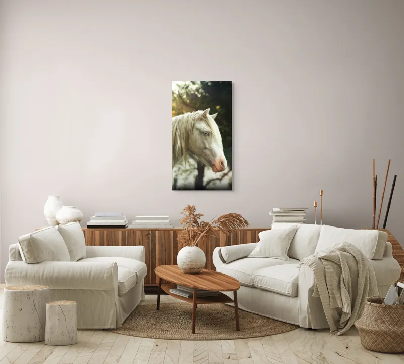 Tablou Canvas, "Calul alb din pădurea viselor", 50 x 90 cm – poza 7