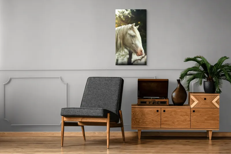 Tablou Canvas, "Calul alb din pădurea viselor", 50 x 90 cm – poza 8