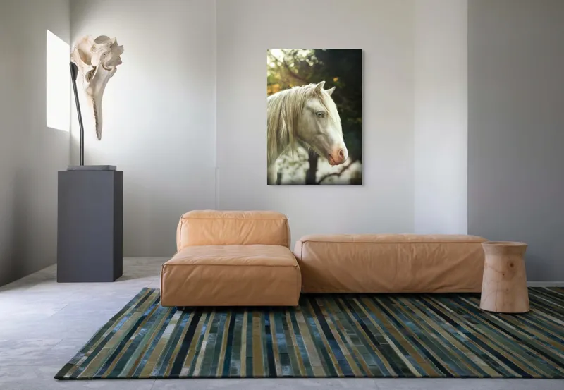 Tablou Canvas, "Calul alb din pădurea viselor", 70 x 100 cm – poza 7