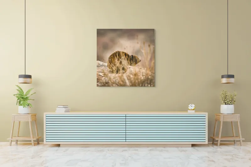 Tablou Canvas, "Viziune sălbatică în peisaj arid", I’m not sure what this animal is, but it seems to be in a natural, rocky environment., 100 x 100 cm – poza 5
