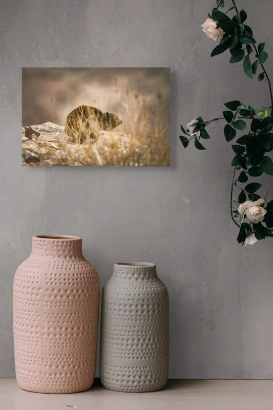 Tablou Canvas, "Viziune sălbatică în peisaj arid", I’m not sure what this animal is, but it seems to be in a natural, rocky environment., 39 x 26 cm – poza 4