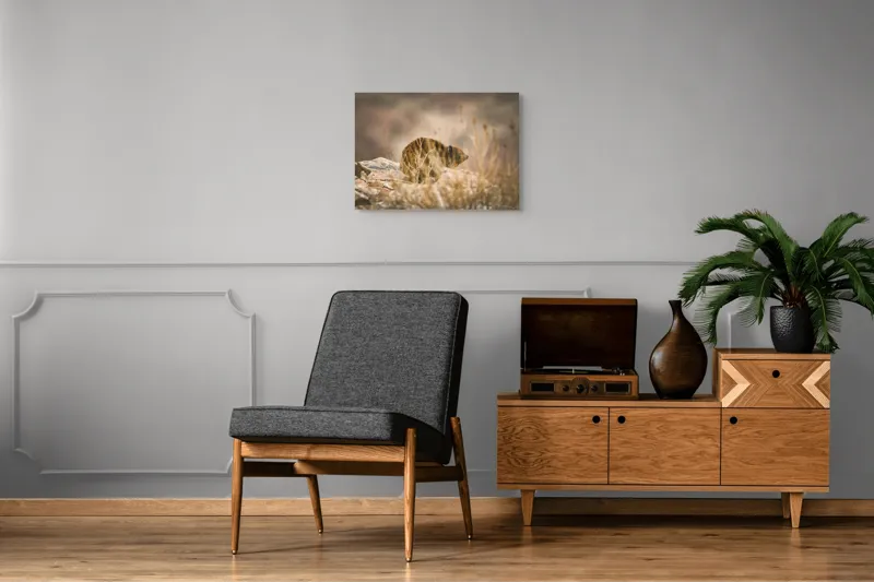 Tablou Canvas, "Viziune sălbatică în peisaj arid", I’m not sure what this animal is, but it seems to be in a natural, rocky environment., 70 x 50 cm – poza 4