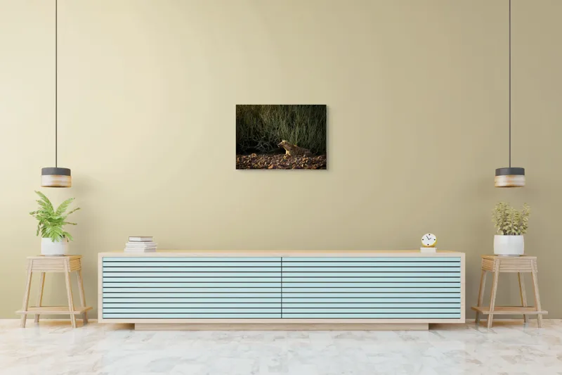 Tablou Canvas, "Hiena odihnindu-se la apusul soarelui", 70 x 50 cm – poza 7