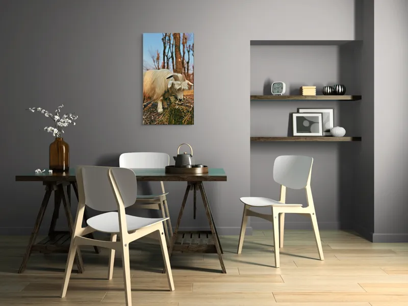 Tablou Canvas, "Capra în căutarea ierbii proaspete", 50 x 90 cm – poza 4