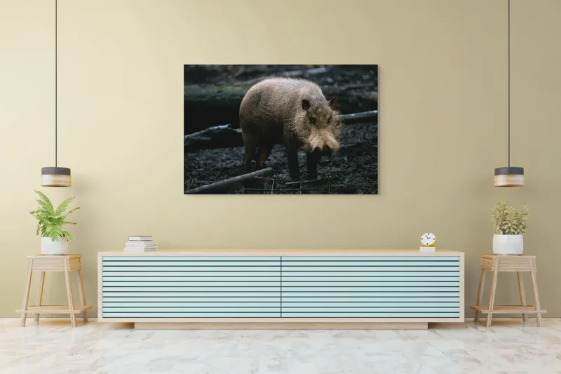 Tablou Canvas, "Mistreț în desișul pădurii nordice", I'm not sure who or what this is., 150 x 100 cm – poza 6