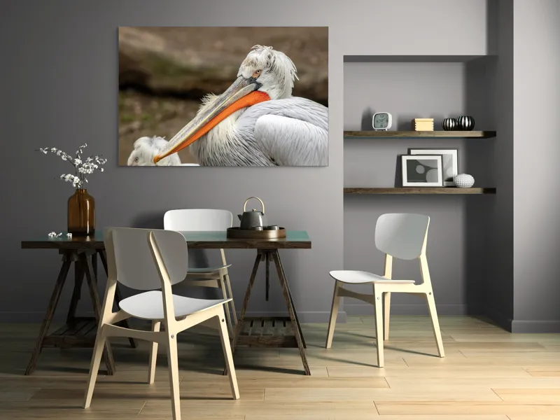 Tablou Canvas, "Pelican visând la orizont liniștit", 150 x 100 cm – poza 5
