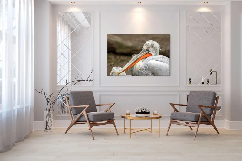 Tablou Canvas, "Pelican visând la orizont liniștit", 150 x 100 cm – poza 7