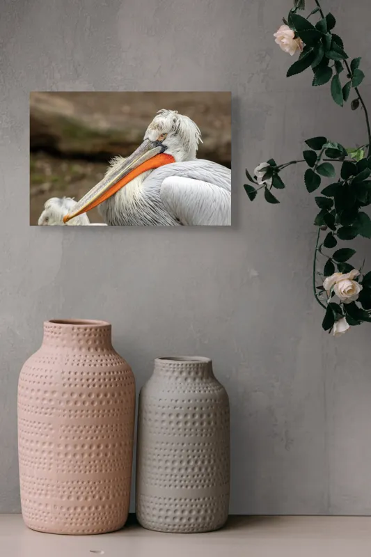 Tablou Canvas, "Pelican visând la orizont liniștit", 39 x 26 cm – poza 4