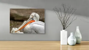 Tablou Canvas, "Pelican visând la orizont liniștit", 54 x 39 cm – poza 3