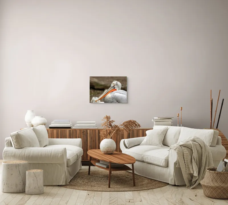 Tablou Canvas, "Pelican visând la orizont liniștit", 54 x 39 cm – poza 5