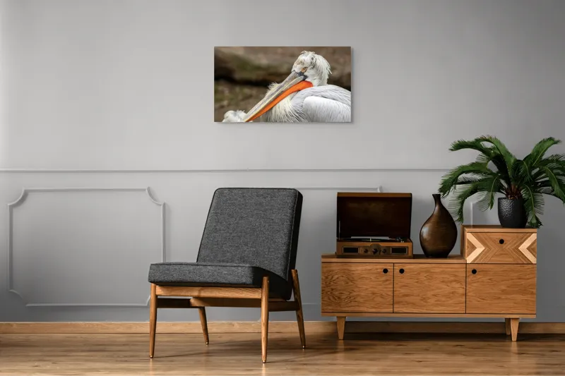 Tablou Canvas, "Pelican visând la orizont liniștit", 90 x 50 cm – poza 6