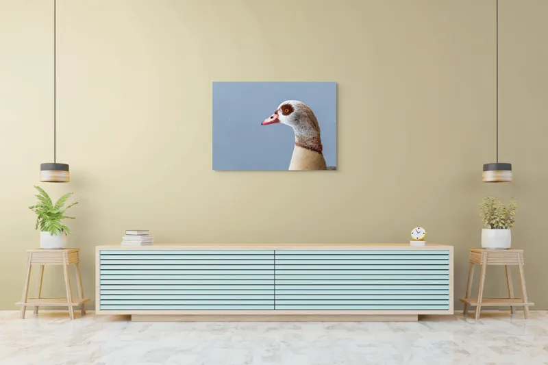 Tablou Canvas, "Gâsca în liniștea dimineții gri", 100 x 70 cm – poza 4