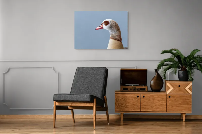 Tablou Canvas, "Gâsca în liniștea dimineții gri", 100 x 70 cm – poza 8