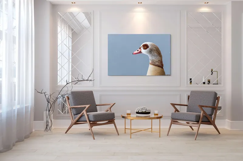 Tablou Canvas, "Gâsca în liniștea dimineții gri", 150 x 100 cm – poza 7
