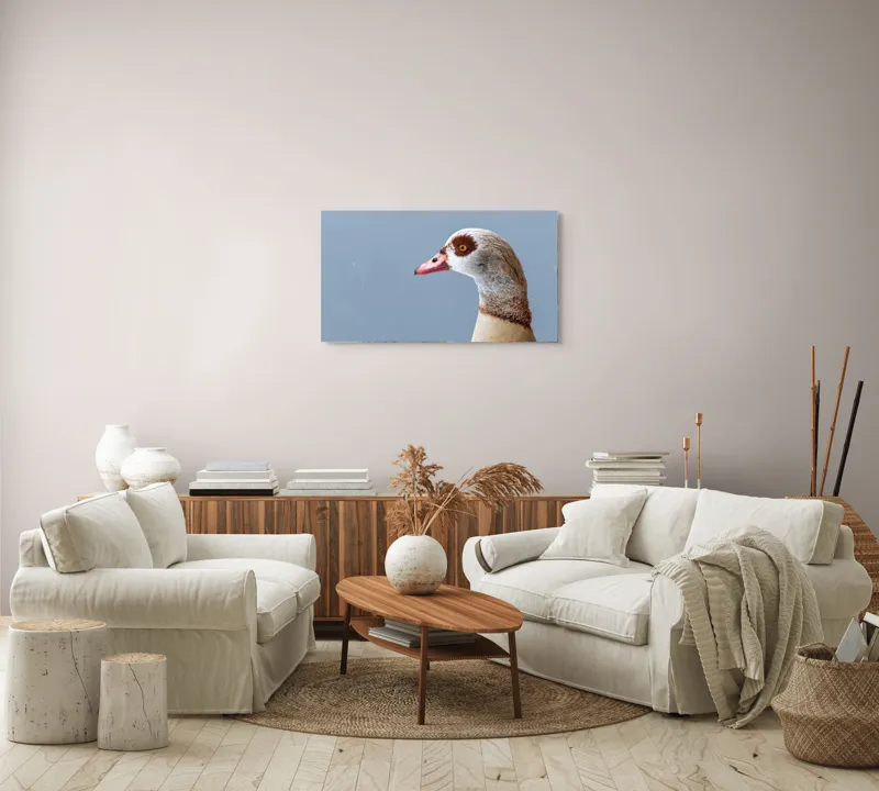 Tablou Canvas, "Gâsca în liniștea dimineții gri", 90 x 50 cm – poza 4