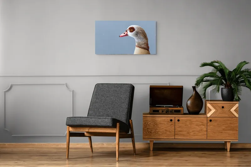 Tablou Canvas, "Gâsca în liniștea dimineții gri", 90 x 50 cm – poza 6