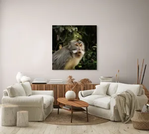 Tablou Canvas, "Maimuța în pădurea tropicală", 100 x 100 cm – poza 3